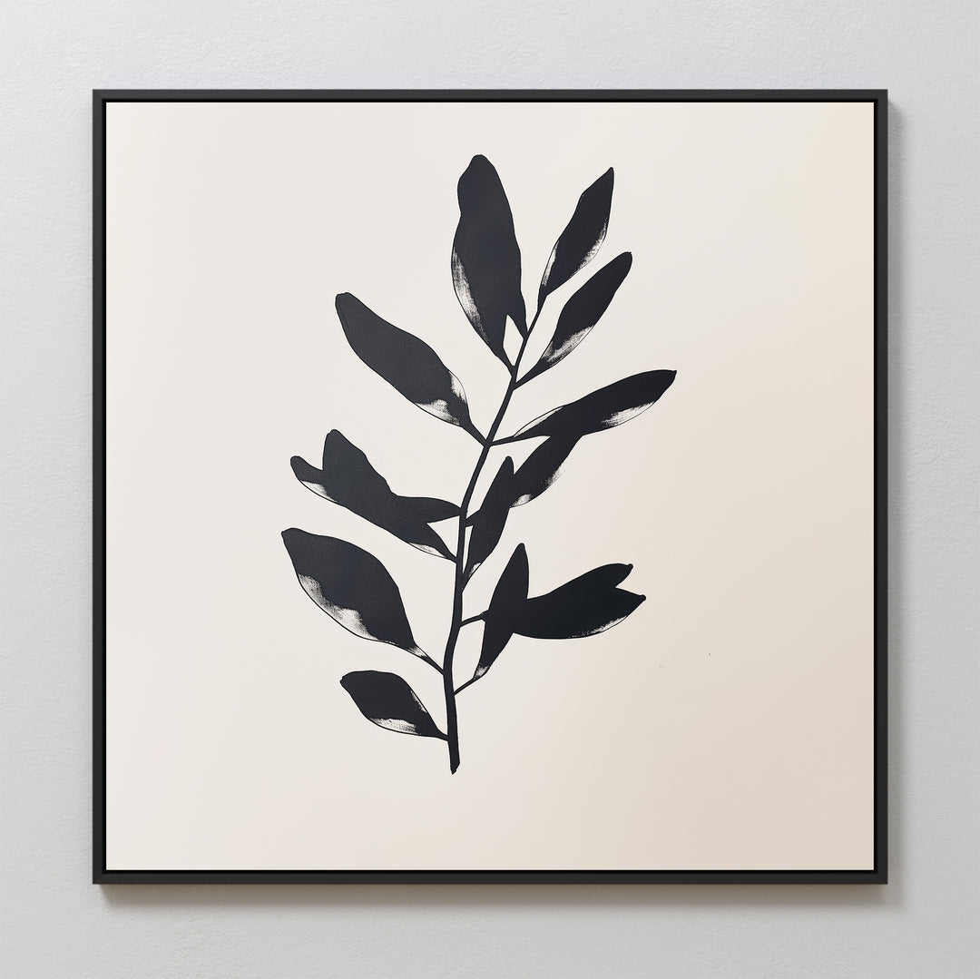 Midnight Leaf Canvas Art