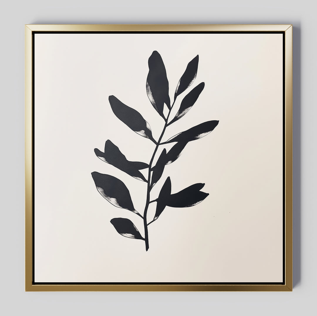 Midnight Leaf Canvas Art