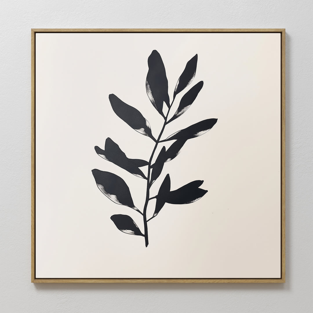 Midnight Leaf Canvas Art