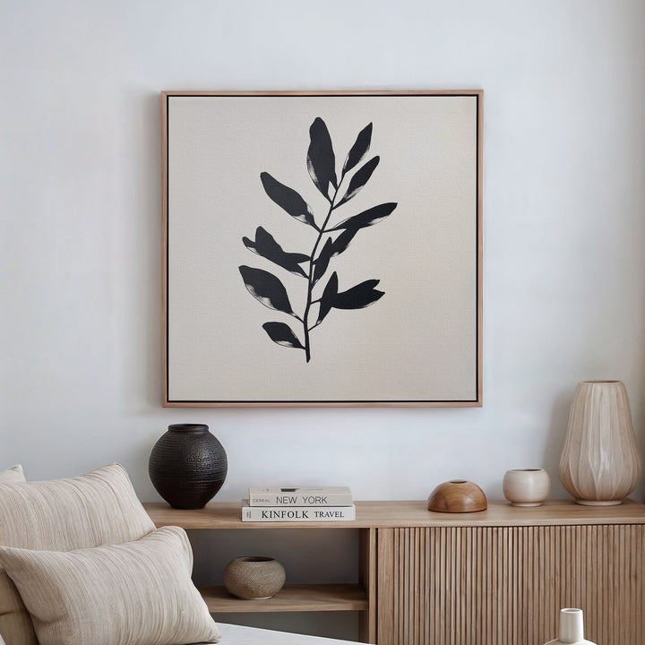 Midnight Leaf Canvas Art