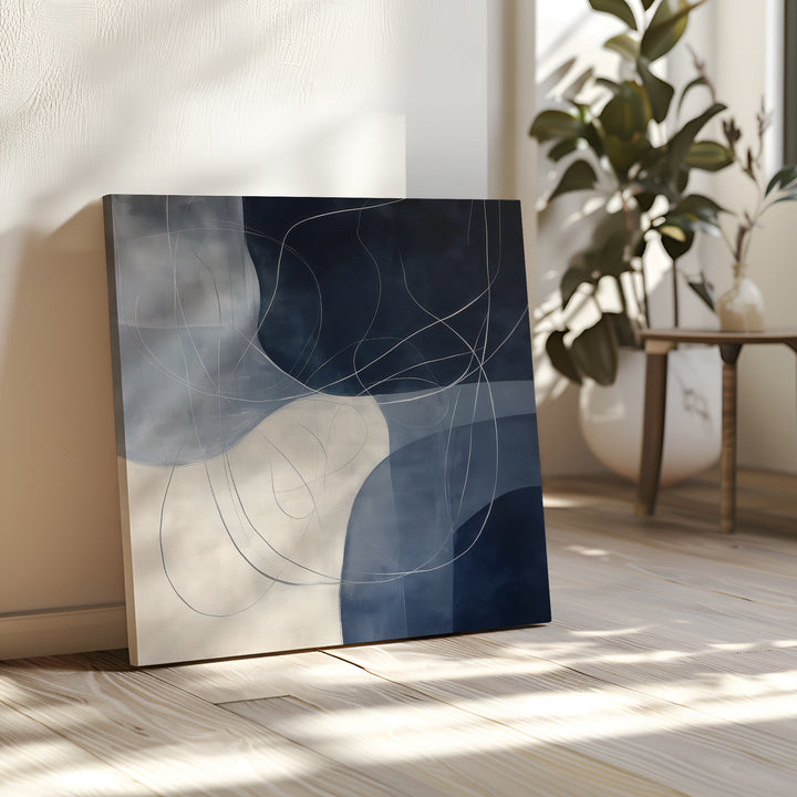 Midnight Lines Abstract Canvas Art