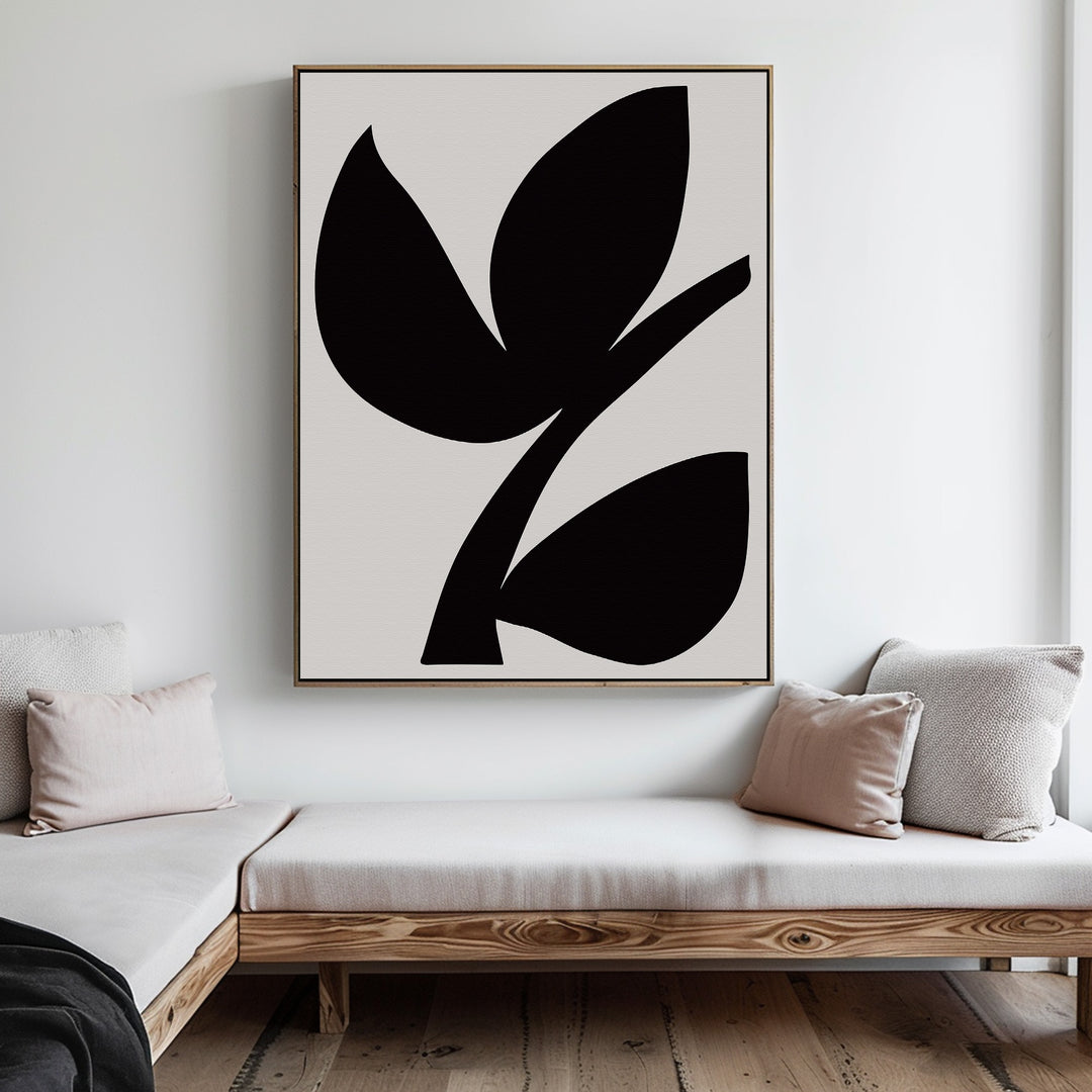 Midnight Petals Abstract Canvas Art