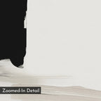 Elevate your space with the Monochrome Harmony Set of 2—a minimalist wall art pair showcasing bold black stripes, beige and gray brushstrokes on a white background. "Zoomed-In Detail" text adds a modern touch to your wall art display.