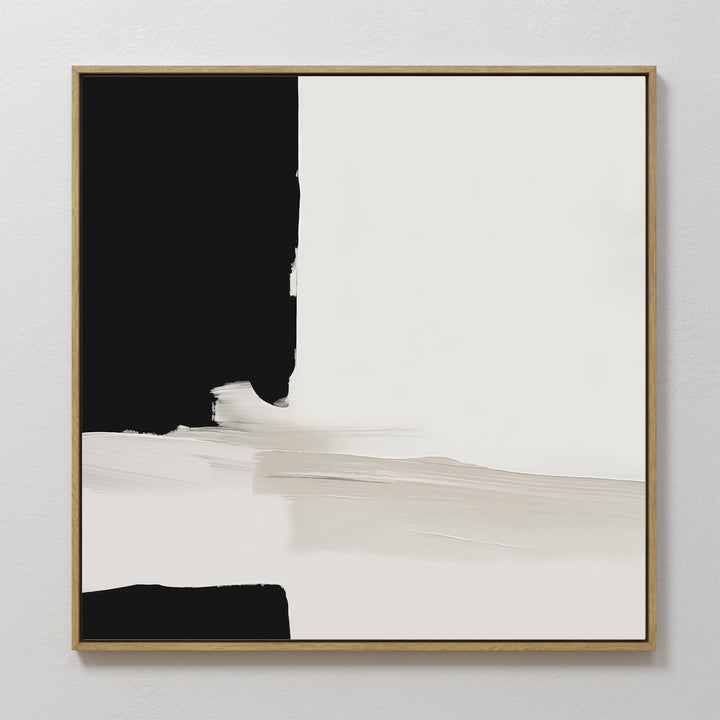 Monochrome Harmony Abstract Canvas Art