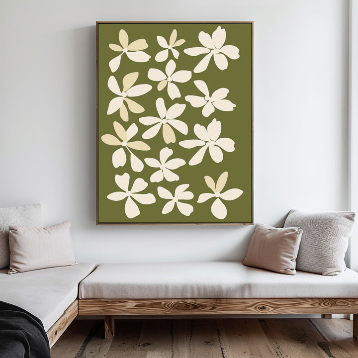 Multiple Flowers Abstract Canvas Art