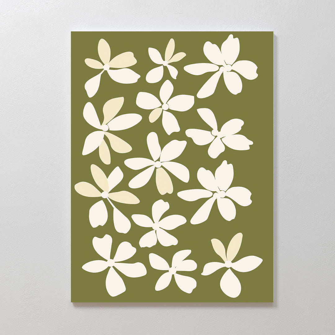 Multiple Flowers Abstract Canvas Art