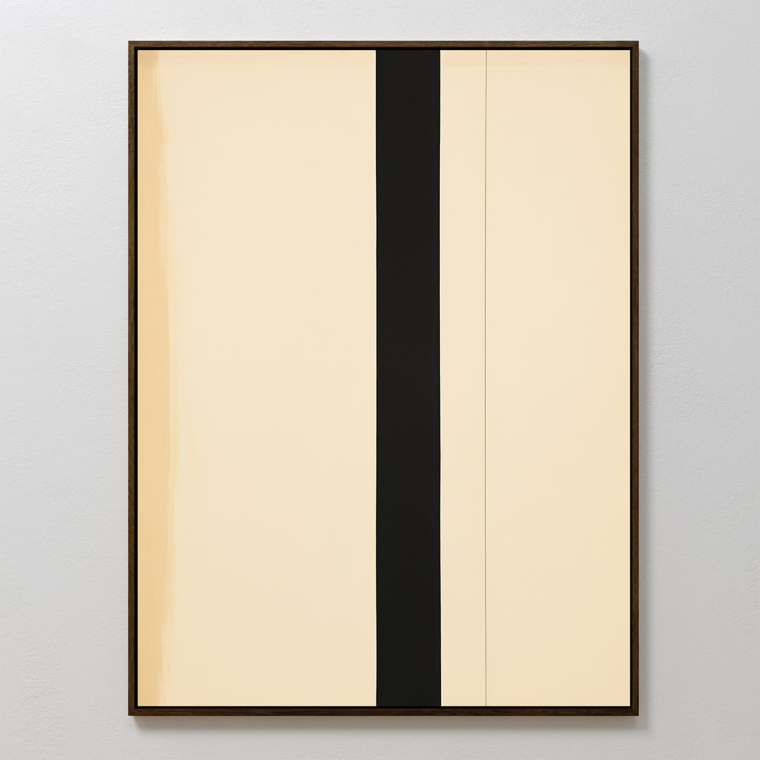 Neutral Contrast Abstract Canvas Art