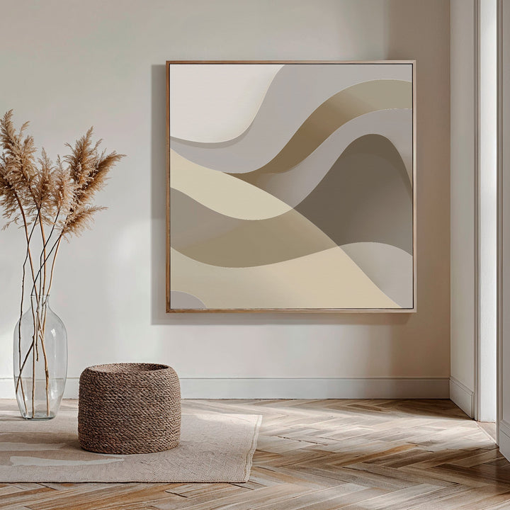 Neutral Harmony Abstract Canvas Art