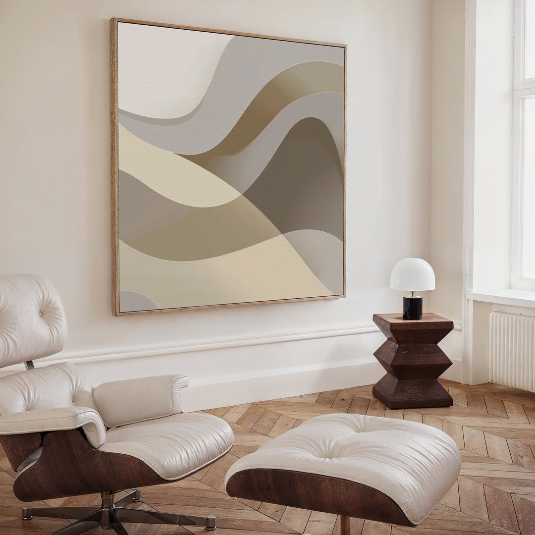 Neutral Harmony Abstract Canvas Art