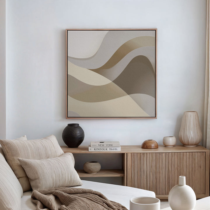 Neutral Harmony Abstract Canvas Art