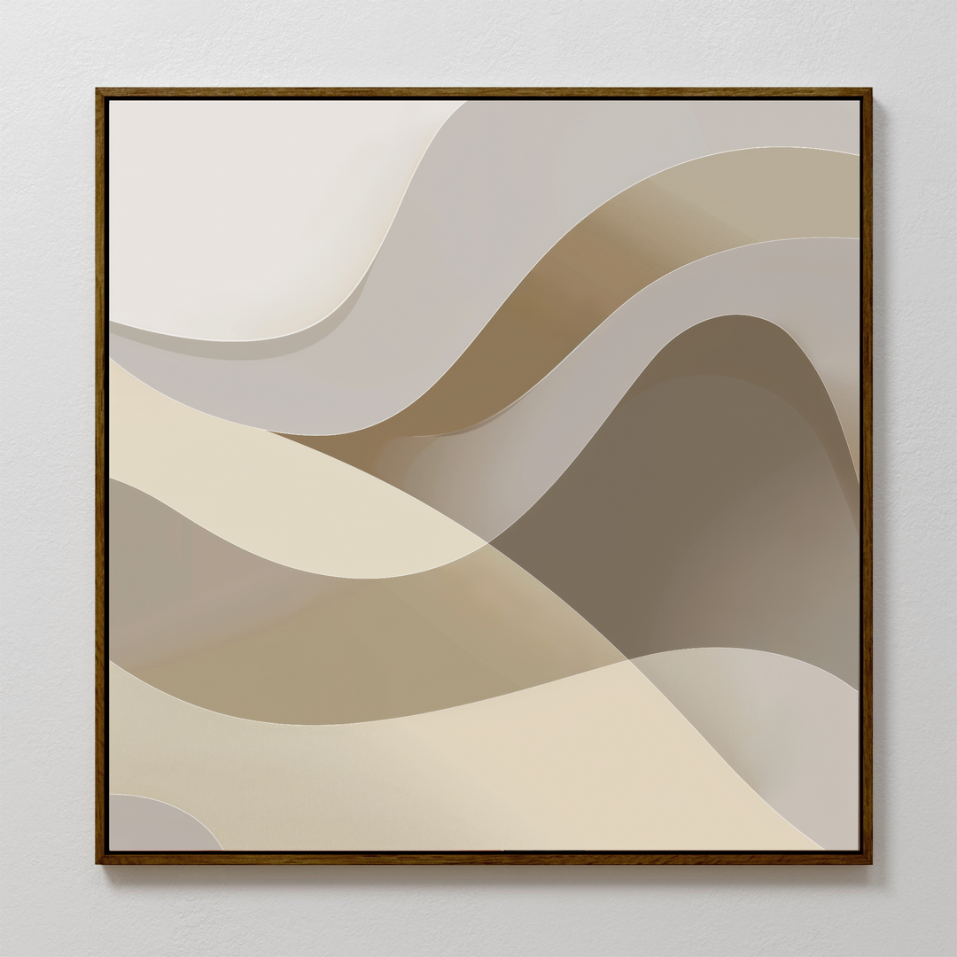 Neutral Harmony Abstract Canvas Art