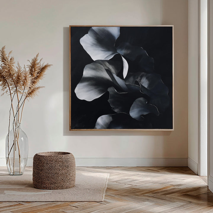 Nocturnal Bloom Abstract Canvas Art