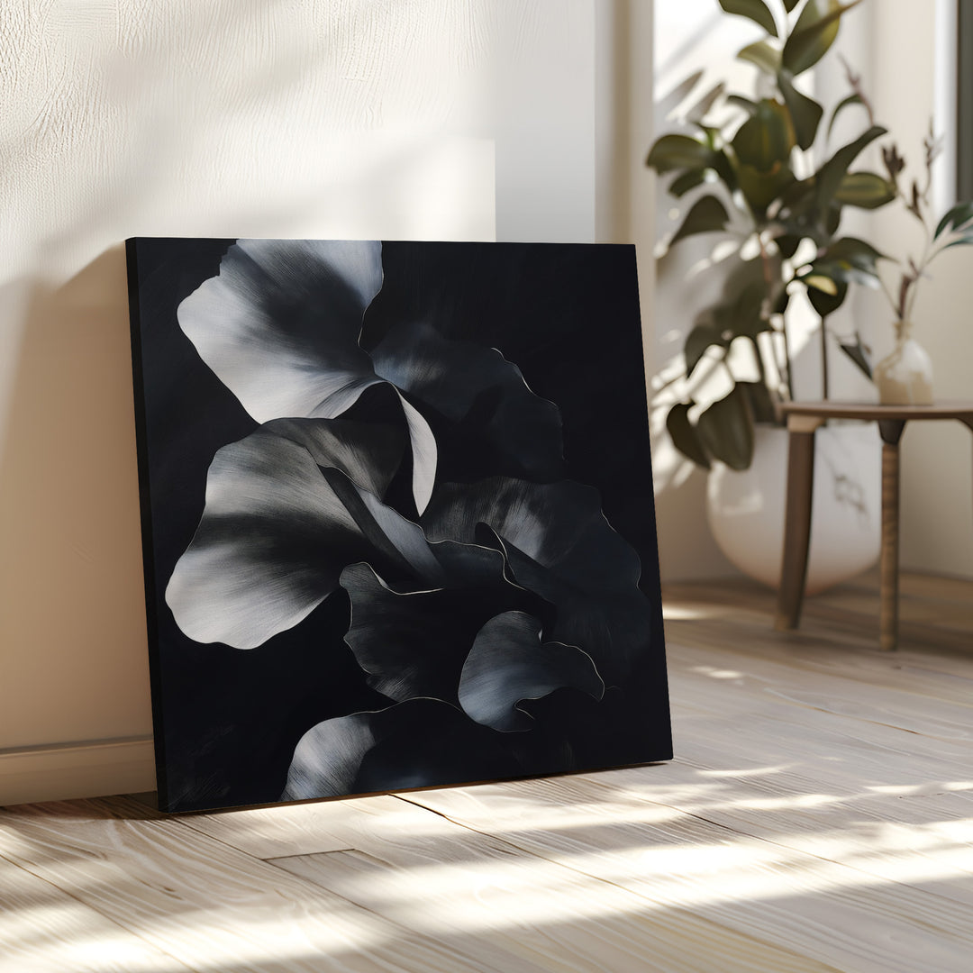 Nocturnal Bloom Abstract Canvas Art