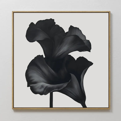 black and white lily canvas Noir Bloom Canvas Art