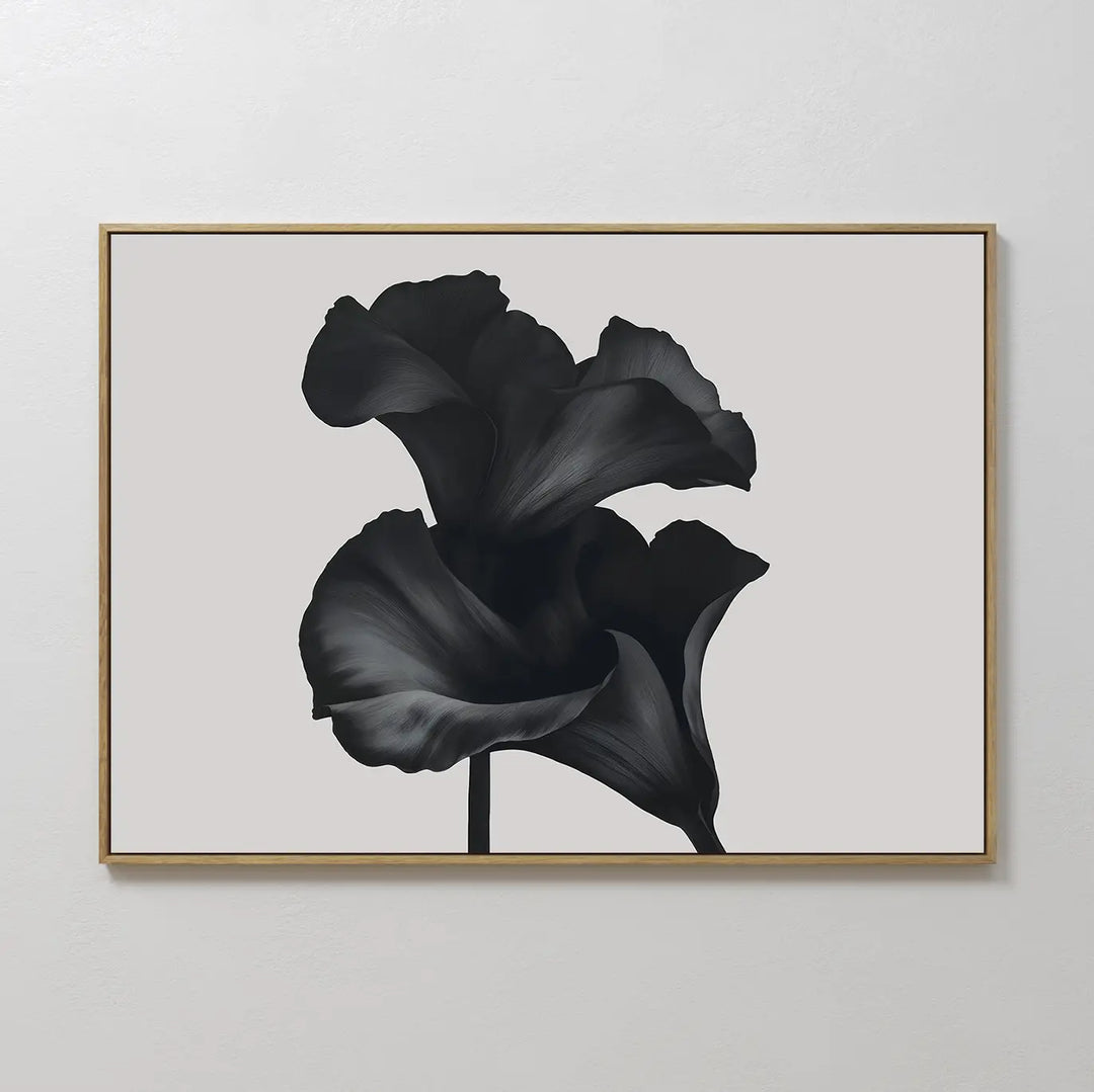Noir Bloom Canvas Art – Horizontal