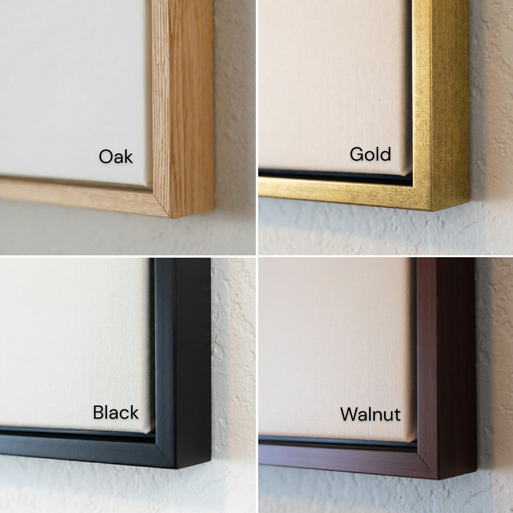 Nordic Park floating frame detail — framing options