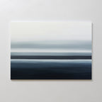 The Oceanic Blur Canvas Art – Horizontal features soft blue, gray, and white bands for a serene, coastal vibe. This minimalist piece evokes a tranquil seascape or misty horizon—perfect for modern décor.