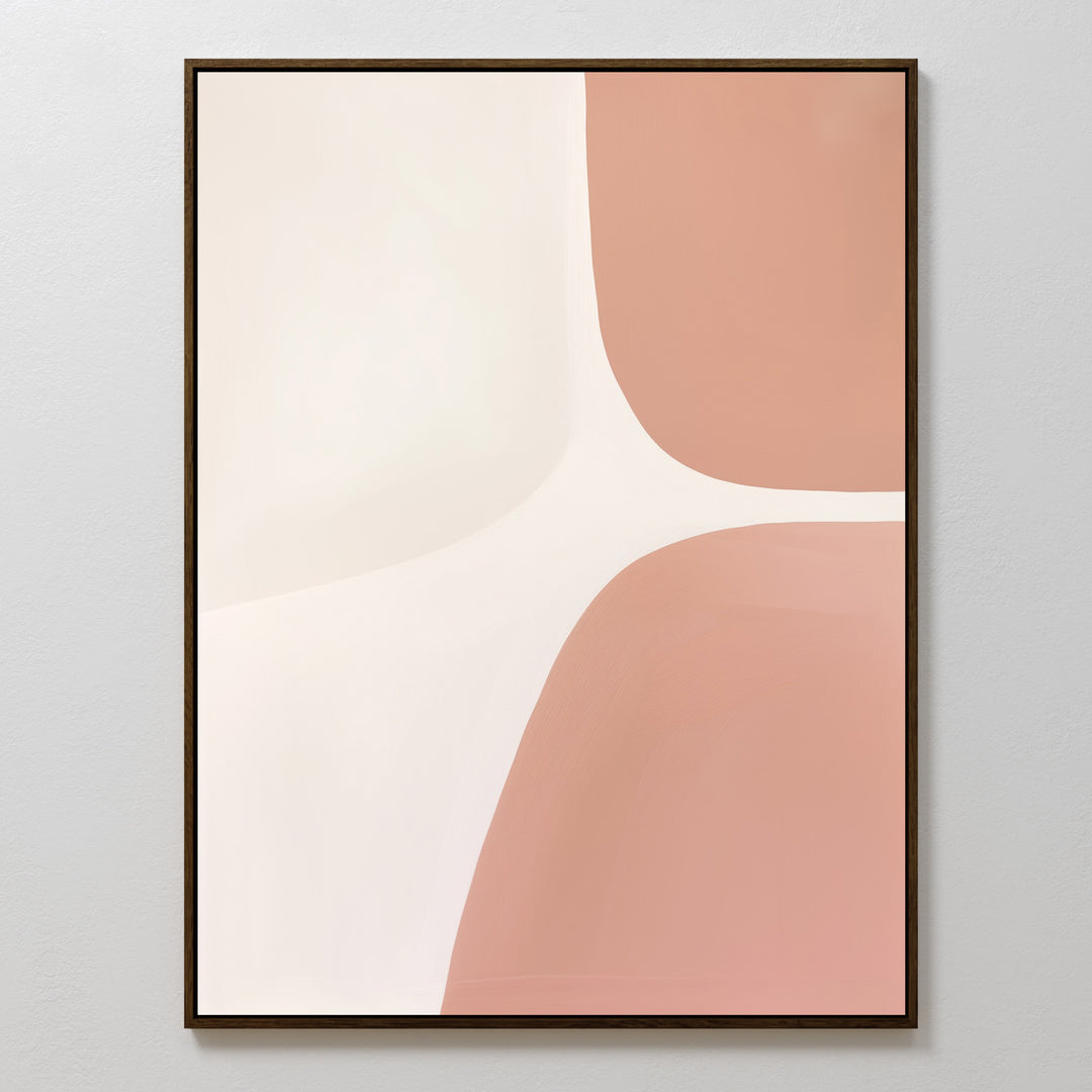 Pastel Curvature Abstract Canvas Art