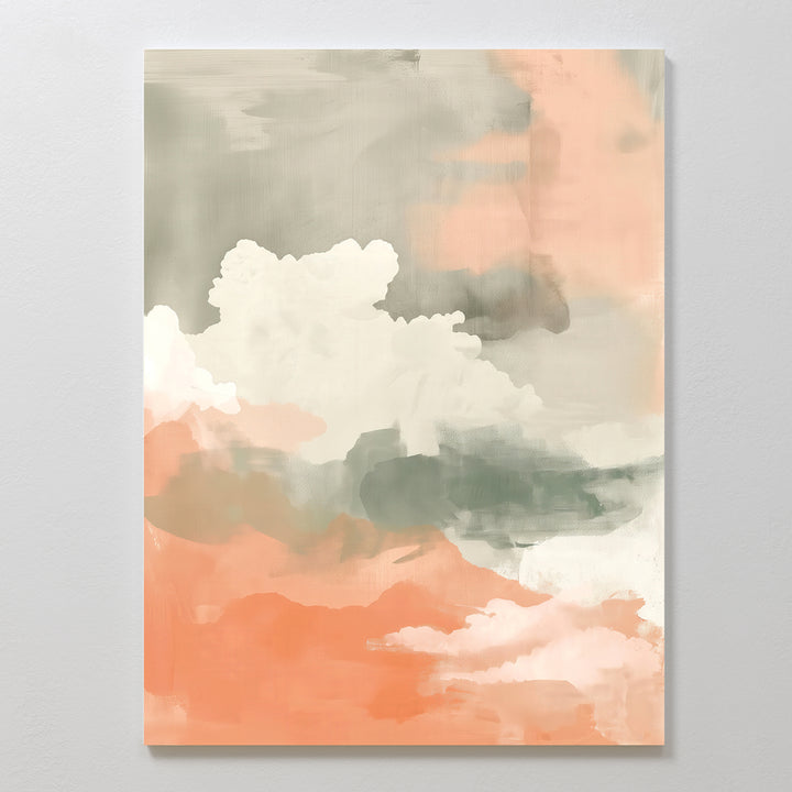 Peach Horizon Abstract Canvas Art