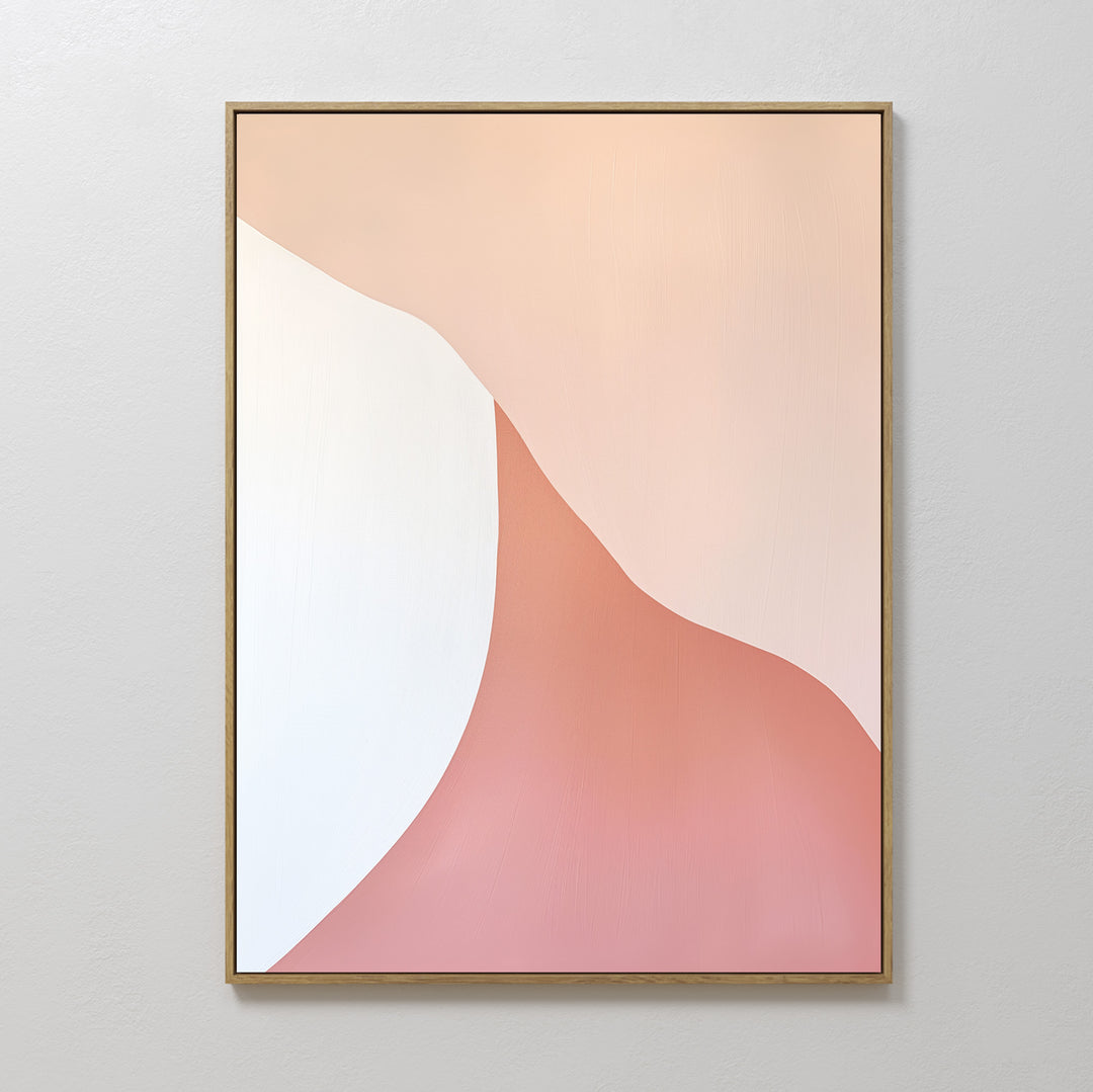 Peach Serenity Abstract Canvas Art