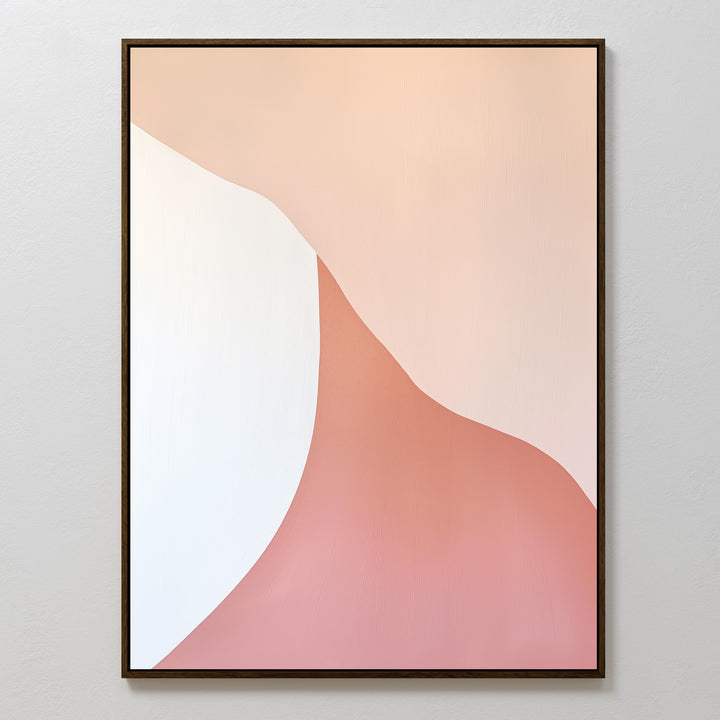 Peach Serenity Abstract Canvas Art