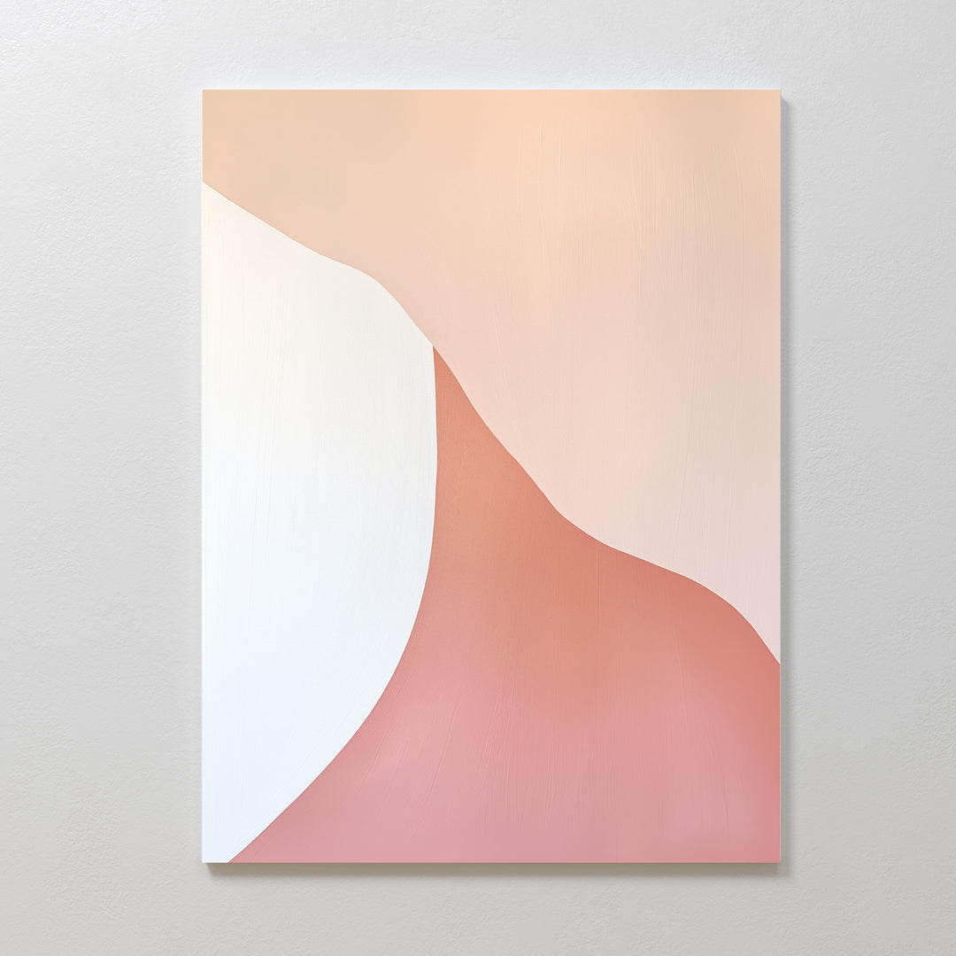 Peach Serenity Abstract Canvas Art