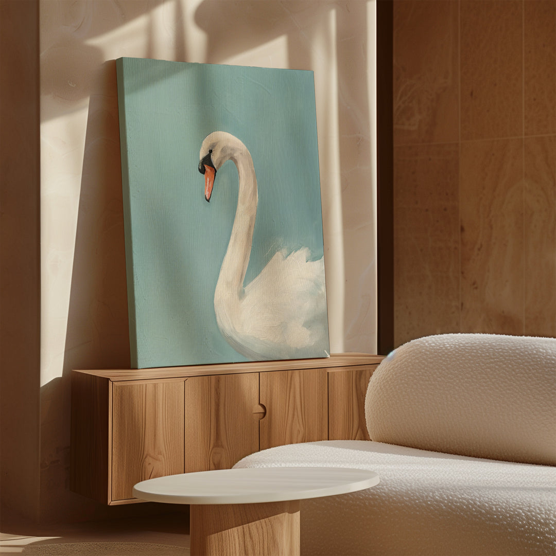 Regal Swan Canvas Art