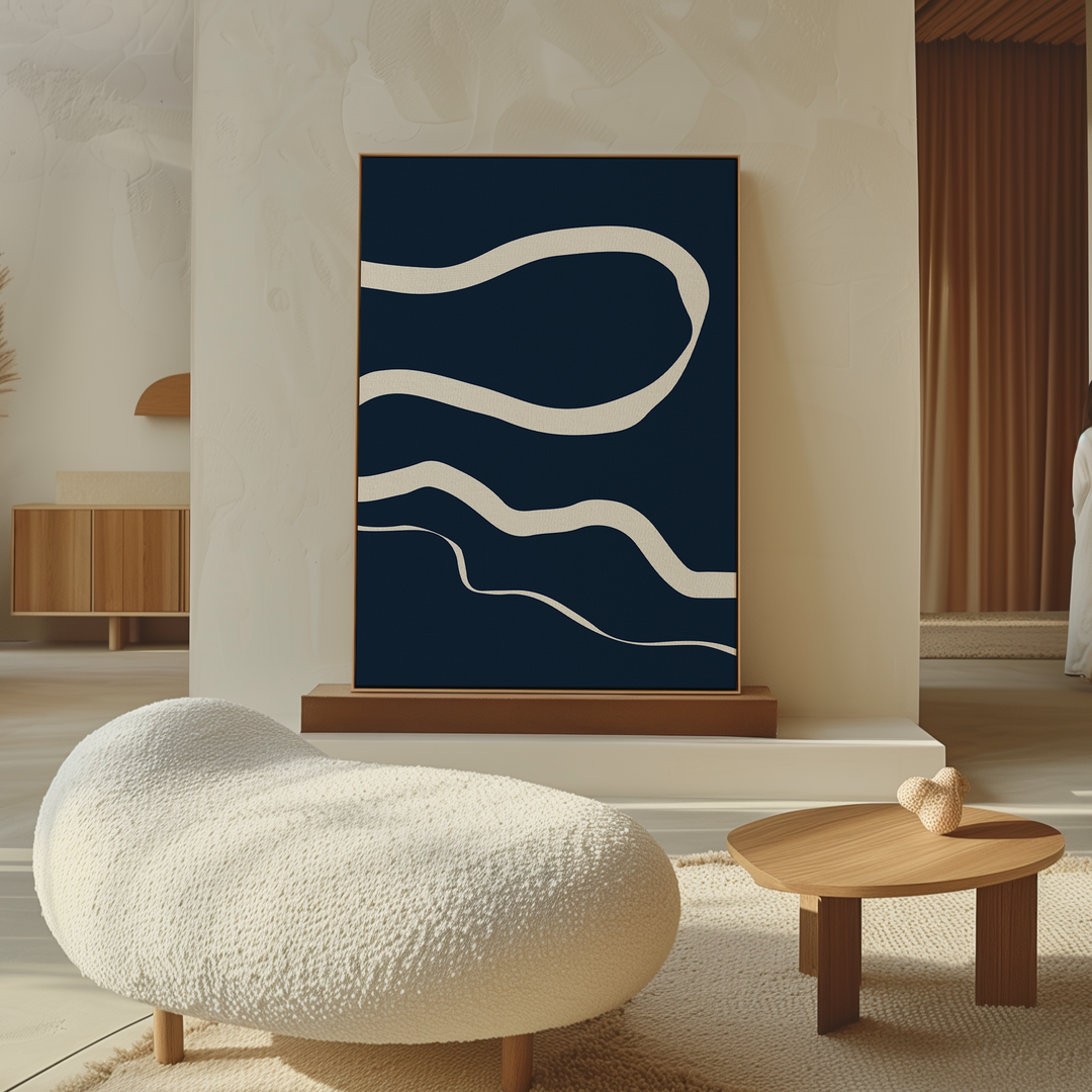 Blue Tranquility Abstract Canvas Art