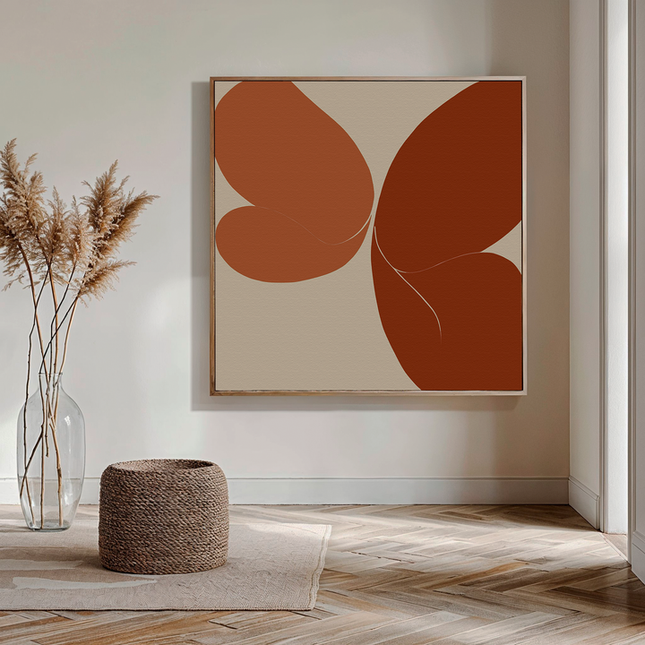 Terracotta Wings Abstract Canvas Art