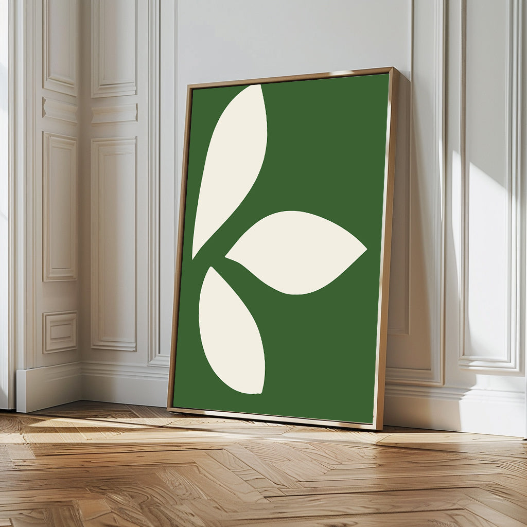 Leaf Silhouette Abstract Canvas Art