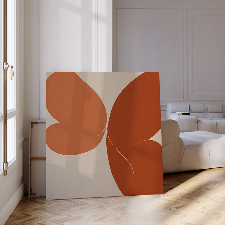 Terracotta Wings Abstract Canvas Art