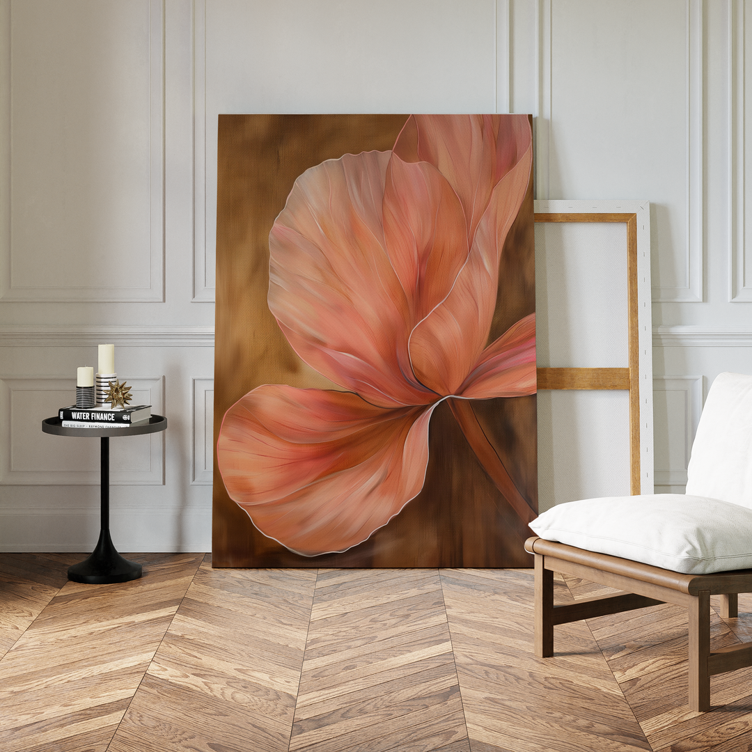 Blush Petals Abstract Canvas Art