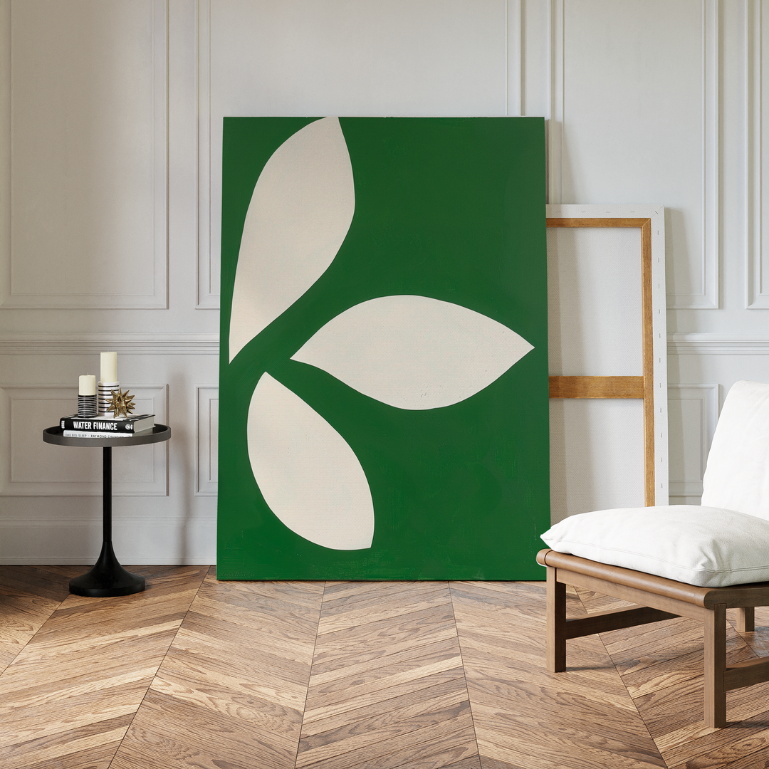Leaf Silhouette Abstract Canvas Art