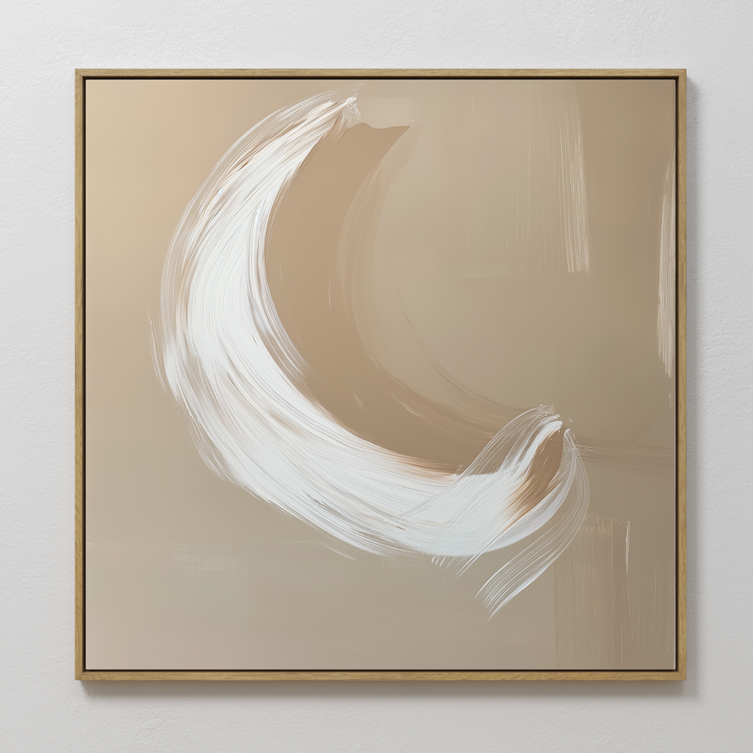 Soft Plumes Abstract Canvas Art