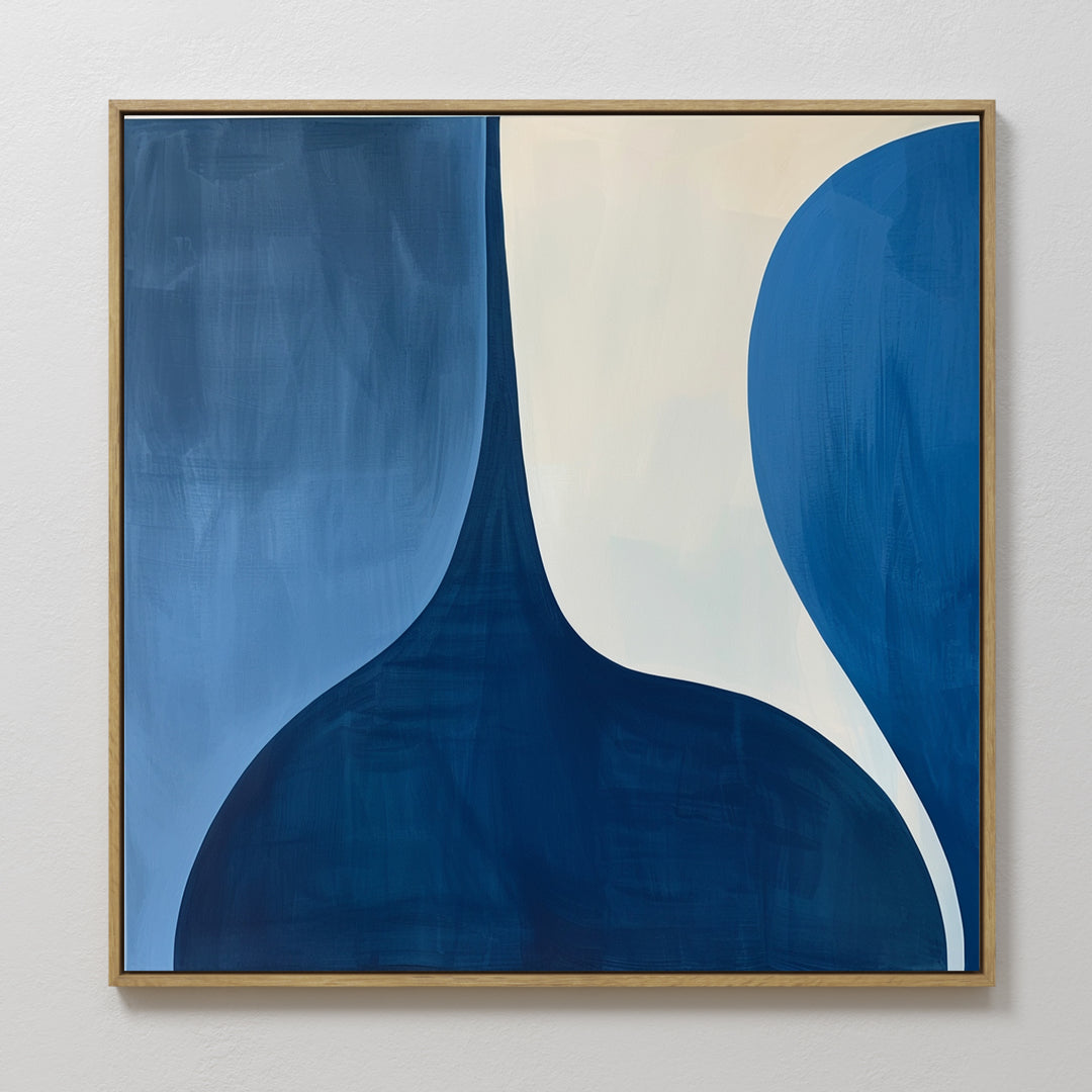 Azure Swirl Abstract Canvas Art