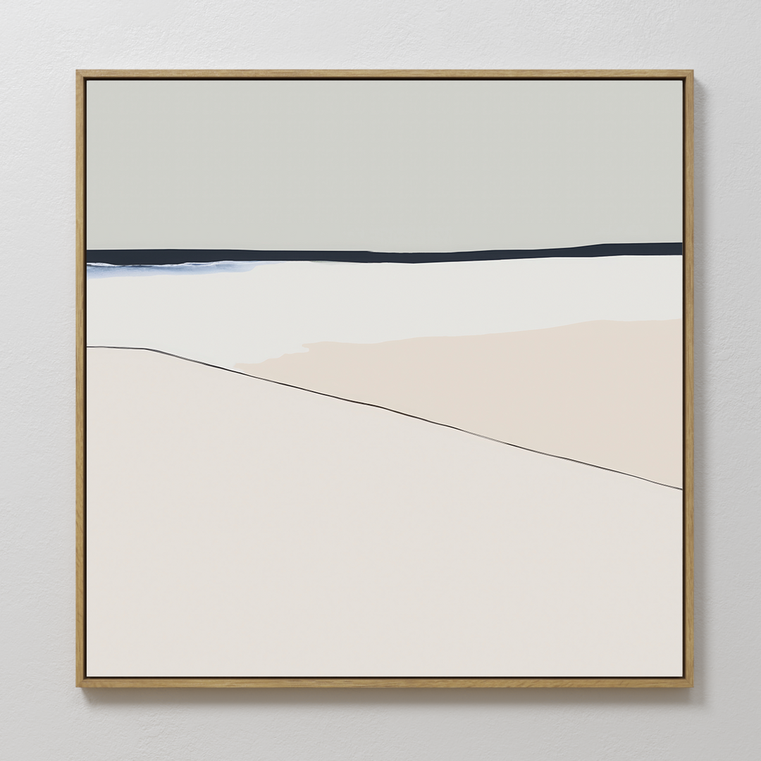 Sapphire Lines Abstract Canvas Art