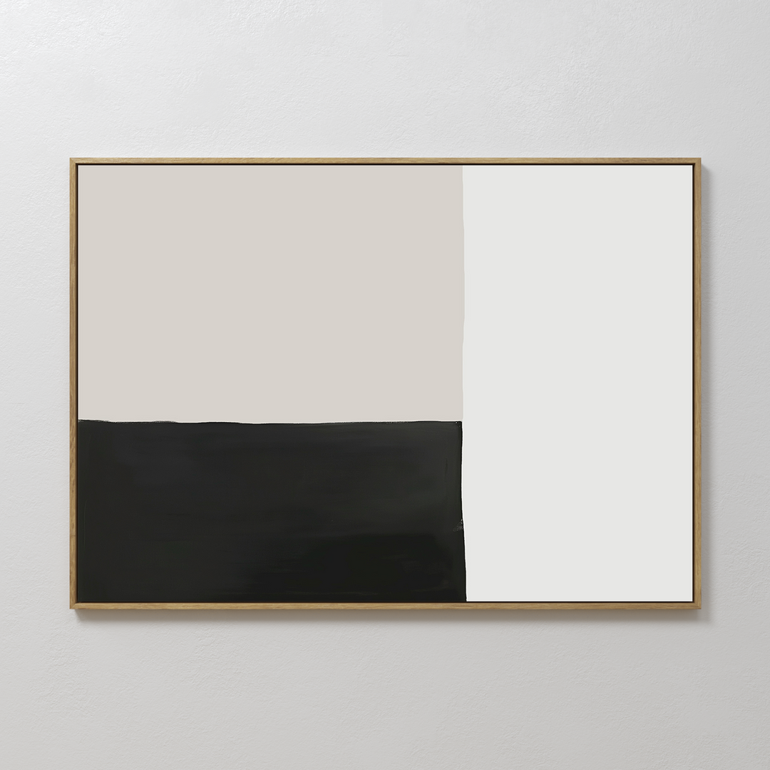 Monochrome Essence Abstract Canvas Art