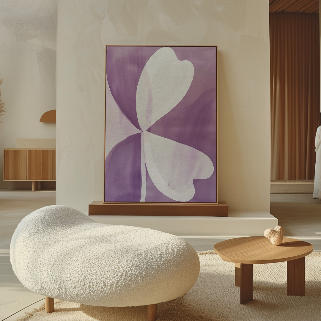 Lavender Embrace Abstract Canvas Art