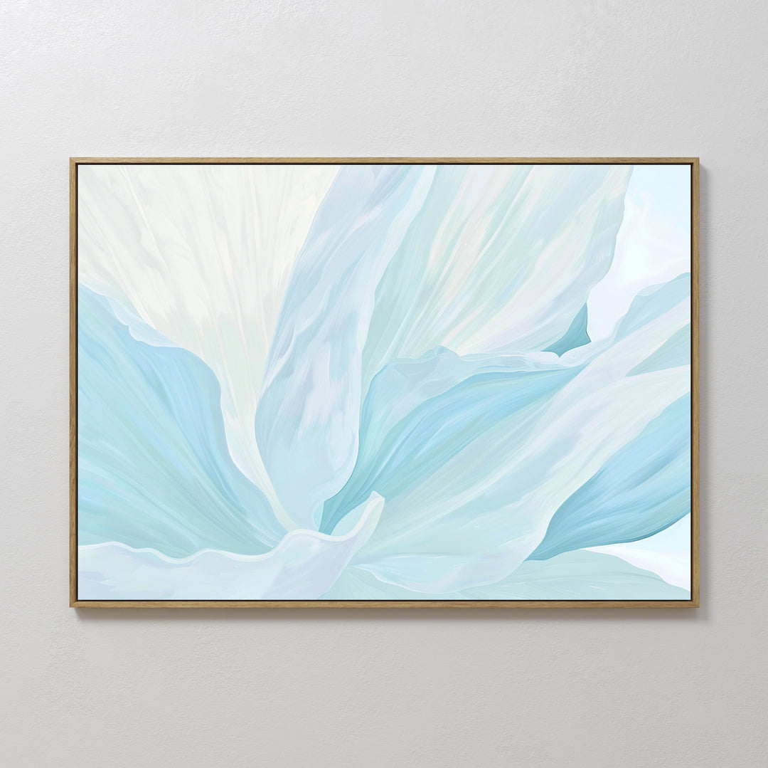 Icy Petals Abstract Canvas Art