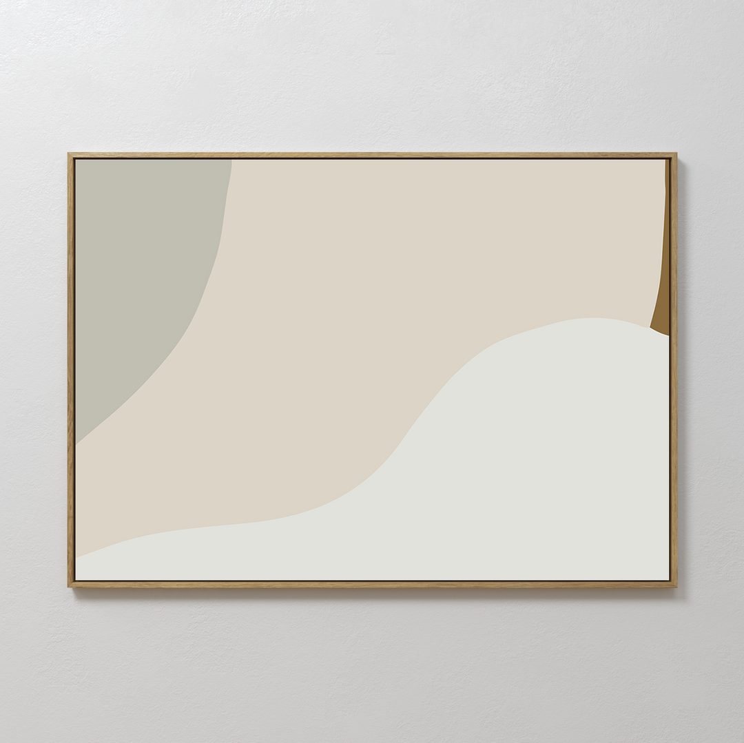 Neutral Minimalist Abstract Canvas Art