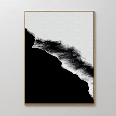 Black Ocean Abstract Canvas Art – Nordic Park