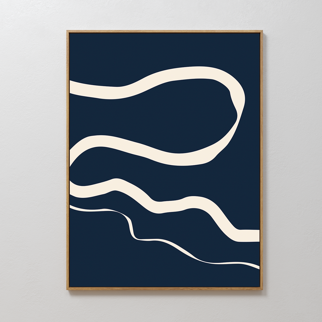 Blue Tranquility Abstract Canvas Art