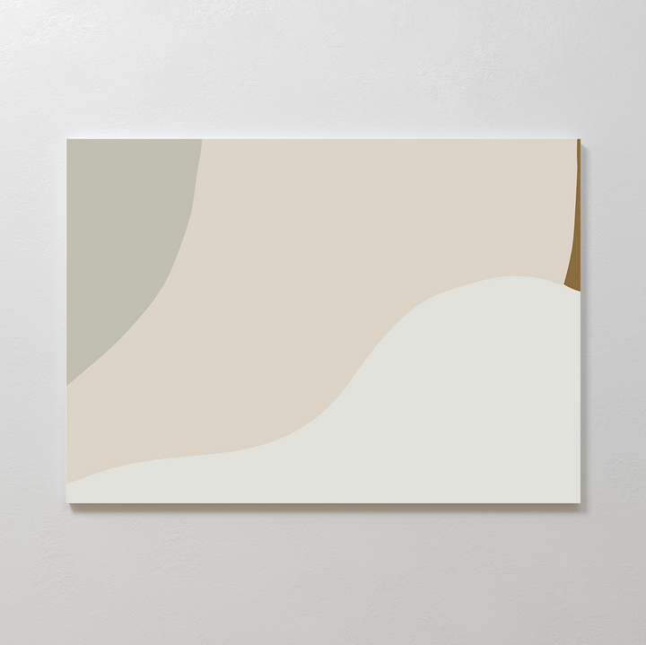 Neutral Minimalist Abstract Canvas Art