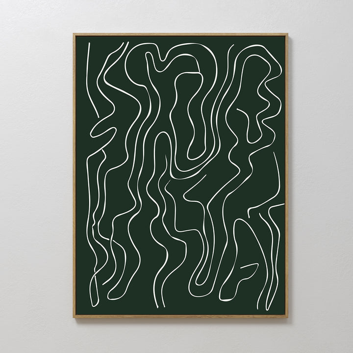 Emerald Labyrinth Abstract Canvas Art