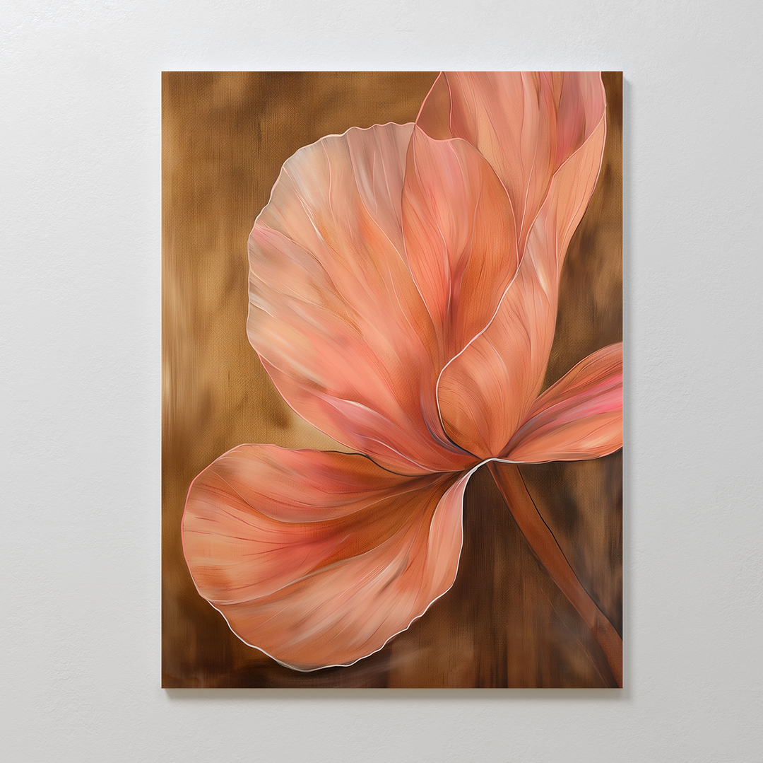 Blush Petals Abstract Canvas Art