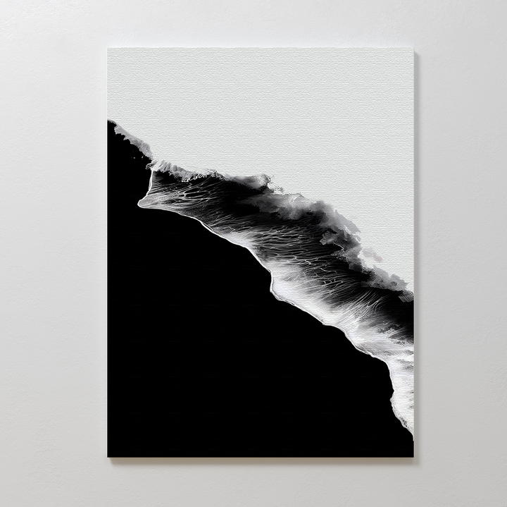 Black Ocean Abstract Canvas Art