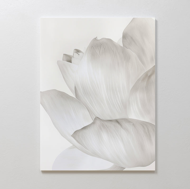 White Blossom Abstract Canvas Art