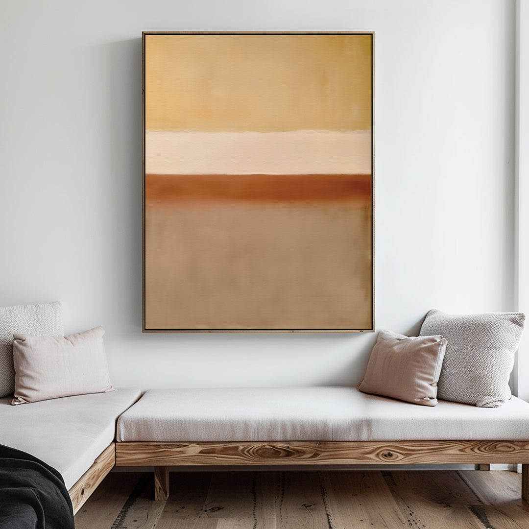 Sand Gradient Abstract Canvas Art