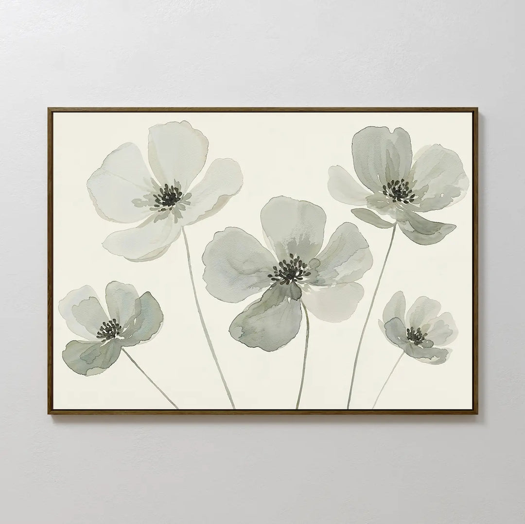 Snow Petal Canvas Art