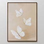 Linen Wings Canvas Art features three delicate white butterflies on a soft beige background. This minimalist wall decor adds elegance and a calming, airy touch—ideal for Nordic Park-inspired interiors.